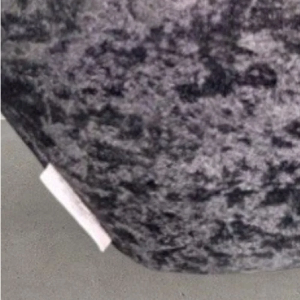 Juicy Couture Plush Faux Fur Crown Leopard Print & Black Throw Pillow